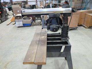 Sears Craftsman 12 In. Radial Arm Saw, Mounted on Heavy Duty Base, Adjusts for Tilt, Angle and Height (E. Wall)