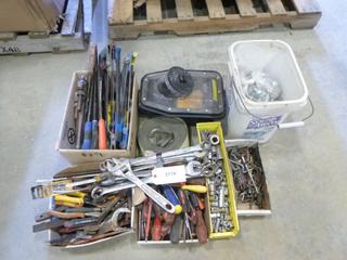 Assortment of Tools includes Saw, Wrenches, Sockets and Flow Valve (R-3-1)
