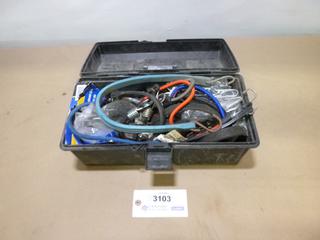 16in Tool Box, C/w Qty of Unused Rubber Tie Downs (D1)