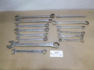 Qty of Assorted Open End Wrenches, Sizes 7/8 In. to 1 5/8 In. and (1) 1/4 In. Driver (C1)