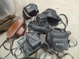 Assortment of Cameras and Cases (E-1)