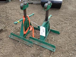 (2) Greenlee Screw Type Reel Stands, Model 687 (NORTH FENCE)