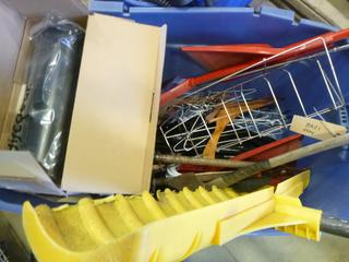 Assortment of Hangers, Brooms, Shovel, Axe Clippers and More (Row 1)