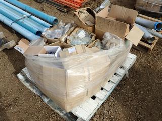 Pallet of Bolt Wiring Devices, Electrical Enclosures, Crosby Clips and Misc. Supplies (NORTH FENCE)