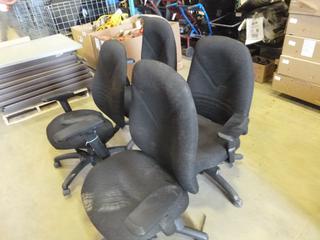 (4) Office Chairs *Note: Two Chair Missing Wheels*