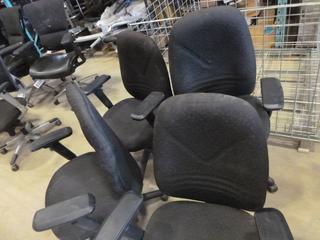 (4) Office Chairs *Note: One Chair Missing Wheels*