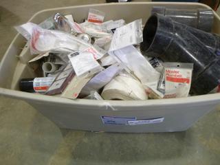 Assorted Plumbing Supplies: PVC Piping, PVC Cement, Brass Upper and Lower Wire, Gaskets, Air Vent, Hook-up Kits, Etc.