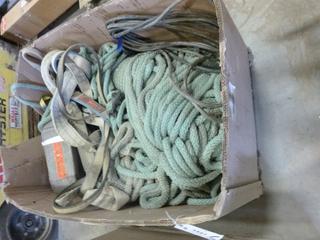 Qty of Assorted Rope, Electrical Cord and Slings (Row 1)