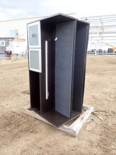 (2) Desk Hutches w/ Door, 71 In. x 36 In. x 15 In.