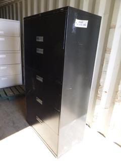 5 Drawer File Cabinet, 36 In. x 67 In. x 19 In. * Note: No Key*