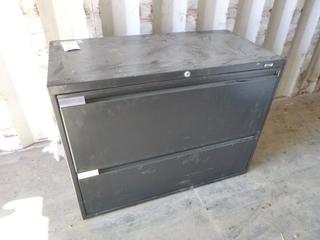 2 Drawer Filing Cabinet, 15 In. x 27 In. x 23 In. *Note: No Key*