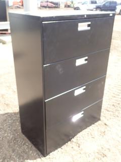 (4) Drawer Metal Filing Cabinet, 36 In. 53 In. x 19 In. * Note: No Key*