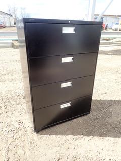 (4) Drawer Metal Filing Cabinet, 36 In. 53 In. x 19 In. * Note: No Key*
