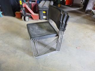 (4) Stackable Steel Framed Plastic Chairs (N-1-2)