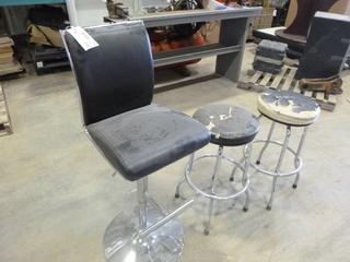 (3) High Stools, All Swivel