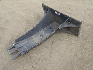 Stout 4ft X 14in Stump Bucket w/ Ripping Teeth To Fit Skid Steer