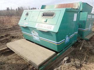 88in X 80in X 66in Haul-All PR6RD Bear Tight And Animal Resistant Refuse Container w/ Concrete Pad And Hyd Dump *Note: Some Damage On Bottom, Item Cannot Be Removed Until May 31 Unless Mutually Agreed Upon, Buyer Responsible For Load Out*