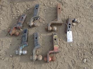 Qty Of (5) 2in Ball Hitches C/w (1) 2 5/16n Ball Hitch