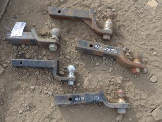 Qty Of (5) 2in Ball Hitches C/w (1) 2 5/16in Ball Hitch