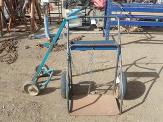 (1) Oxy/Acetylene Cutting Torch Cart And (1) Barrel Cart