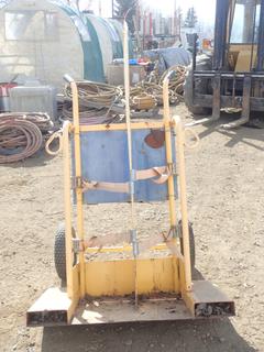 Oxy/Acetylene Cutting Torch Cart w/ 26in X 18in X 7 1/2in Storage Cabinet And Fork Pockets