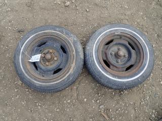 (2) KM Special P155/80 R13 Tires w/ Rims