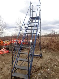 13-Step Portable Warehouse Ladder *Note: Some Damage On Stairs*