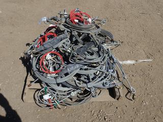 Qty Of Assorted Wire Rope Slings, Fall Arrest Slings, Wire Rope, Anchor Slings And Steel Cable