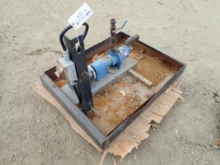 Water Pump C/w Baldor M3546 1hp 208/230/460V 3-Phase Motor, On/Off Switch And Tray *Note: Running Condition Unknown*