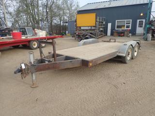 Custombuilt 14ft T/A Flat Deck Trailer C/w 17in X 42in Ramps, 2 5/16in Ball Hitch *Note: All Lights Require Repair, No VIN*