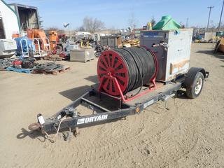 2003 126in X 51in Flat Deck Trailer C/e DryAir Heating System, Model 2000-0250 Propane Single Phase Heat Xchanger And Auto Retract Ground Heater Reel w/ Hose. VIN 2D9US161X1S10043
