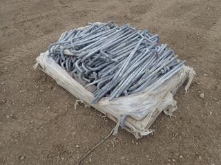 Qty Of 24in X 3 3/4in Galvanized Steel Concrete Anchors