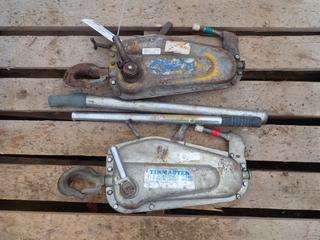 (2) Trimaster T-7 750kg Cap. Wire Rope Pullers