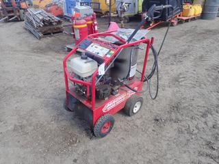 Magnum 4000PSI Hot Water Pressure Washer C/w Industrial Duty Engine And Diesel Fired Burner *Note: (1) Flat Tire