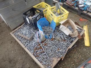 Qty Of Galvanized Steel Nuts, Bolts And Washers