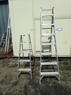 (1) Featherlite 8ft Ladder And (1) 5ft Ladder