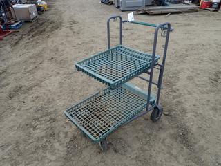 37in X 22 1/2in X 33in 2-Tier Portable Shop Cart