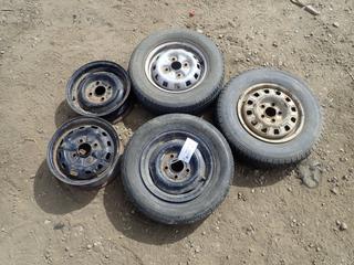 Qty Of (3) Assorted P175/70 R13 Tires C/w Rims