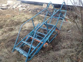 6-Step Portable Warehouse Ladder *Note: (1) Arm Weld Broken, Requires Repairs*