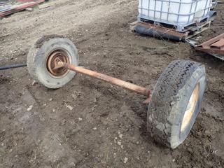 63in Trailer Axle w/ 9.50-16.5 Tires