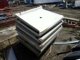 Qty Of 5ft X 4ft Fiberglass Shower Floor Units