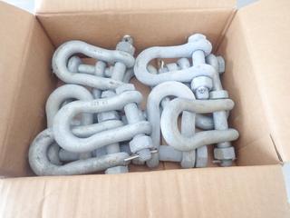 Qty Of (10) Galvanized Steel 60K Shackles