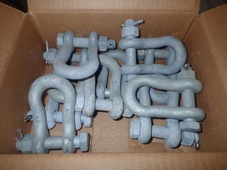 Qty Of (10) Galvanized Steel 60K Shackles