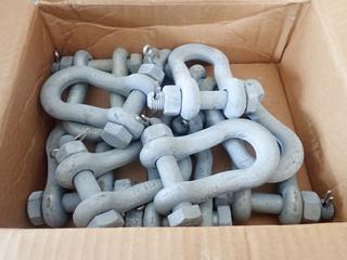 Qty Of (10) Galvanized Steel 60K Shackles