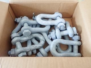 Qty Of (10) Galvanized Steel 60K Shackles