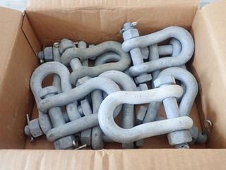 Qty Of (10) Galvanized Steel 60K Shackles