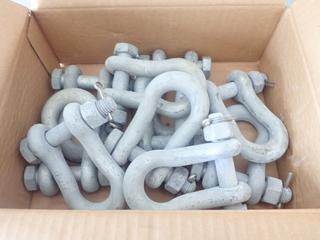 Qty Of (10) Galvanized Steel 60K Shackles