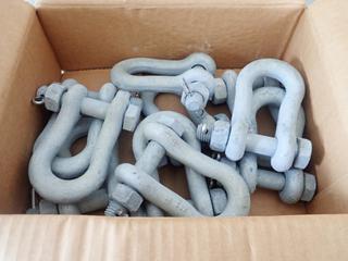 Qty Of (10) Galvanized Steel 60K Shackles