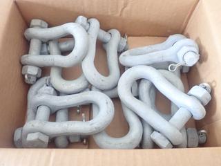 Qty Of (10) Galvanized Steel 60K Shackles