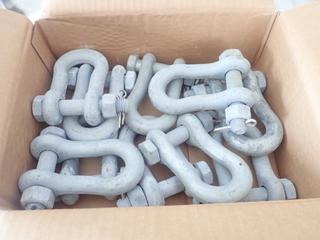 Qty Of (10) Galvanized Steel 60K Shackles